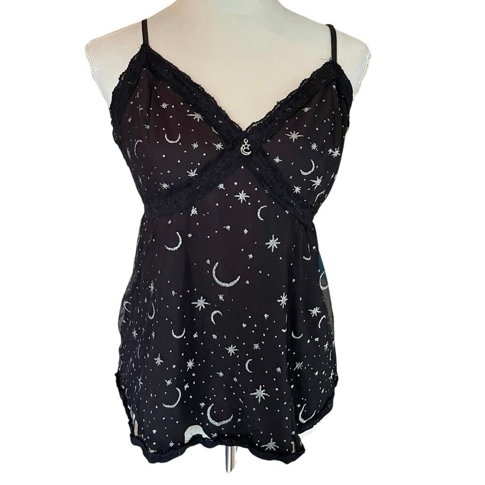 Romwe Gothic Sun, Moon, and Star Print Cami Top | Whimsygoth | Grunge